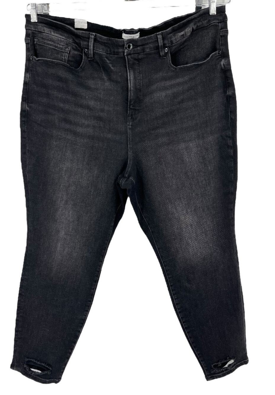 Good American Jeans Good Legs Skinny stretch faded black size 26